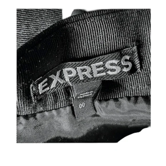 Express Black High Waist Mesh Insert Flare Skirt Size 00 - Picture 5 of 6